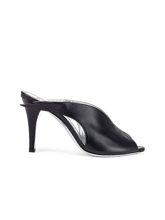 サンダル・ミュール GIVENCHY FW24 Givenchy With Heel Black (BE403L E28Z001) Givenchy Wing Heel Mules in Black | FWRD