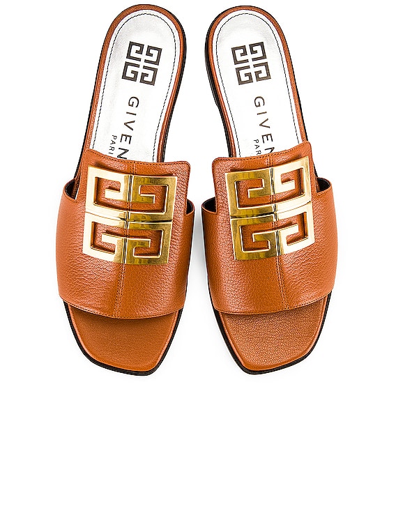 Givenchy 4G Flat Mule Sandals in Blond 