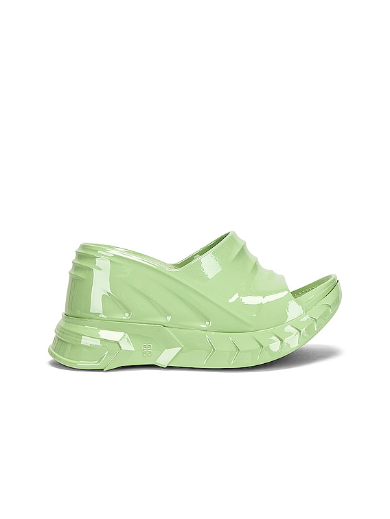 Givenchy Marshmallow Slider Wedges in Pistachio | FWRD