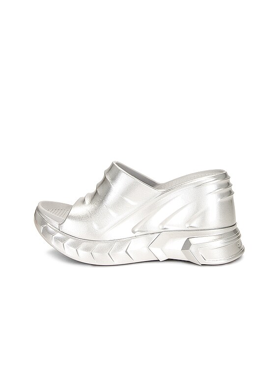 Givenchy Marshmallow Wedge Sandal in Silvery | FWRD