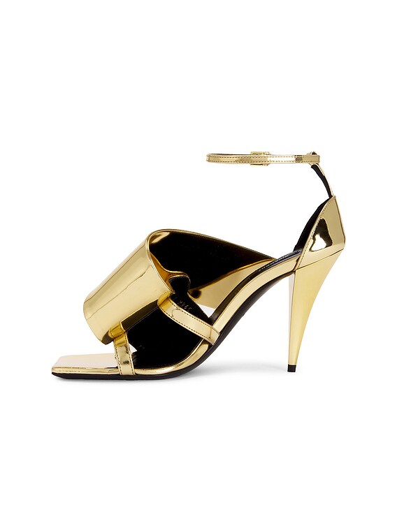 Givenchy Twisted Ribbon Sandal in Golden | FWRD
