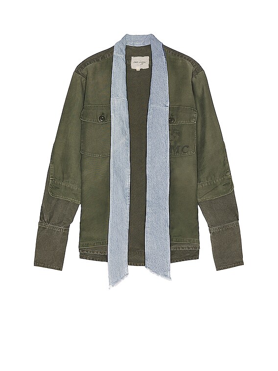 Greg Lauren Baker Shirt in Army | FWRD