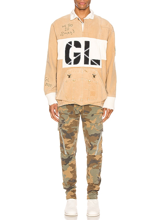 Greg Lauren Stretch Cargo Pants in Camo | FWRD