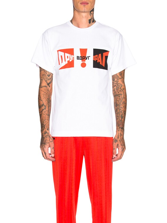 Gosha Rubchinskiy Graphic Tee in White | FWRD