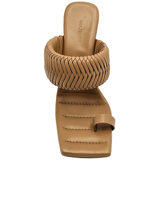 GIA BORGHINI x RHW Toe Ring Mule in Hazelnut Brown | FWRD