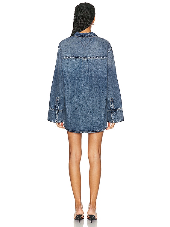 GRLFRND Marisa Laced Tunic Dress in Nashville Suede | FWRD