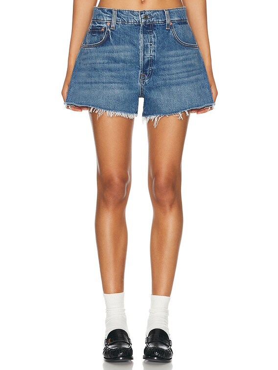 GRLFRND Charlie Low Rise Baggy Cut Off Short in Sweetwater | FWRD