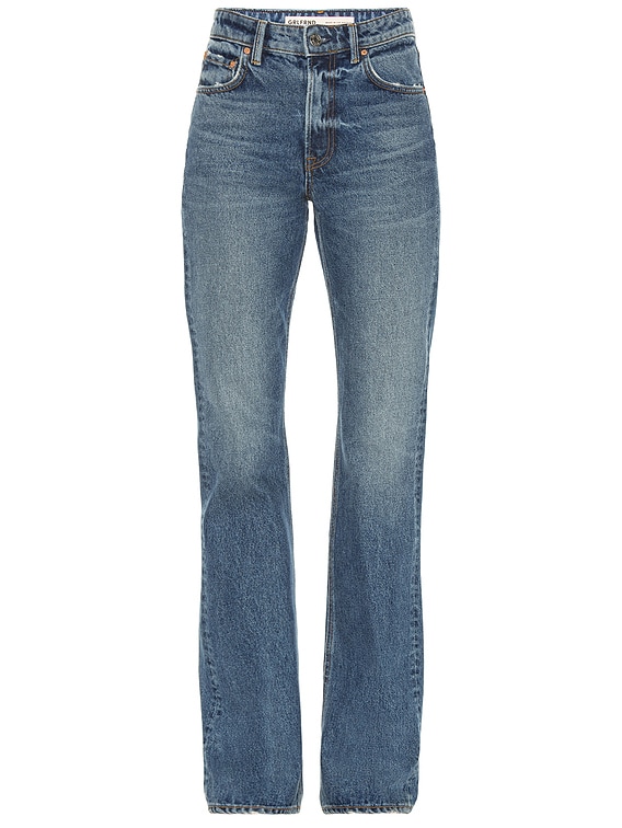GRLFRND Melanie High Rise Boot Cut Jeans in Los Feliz | FWRD