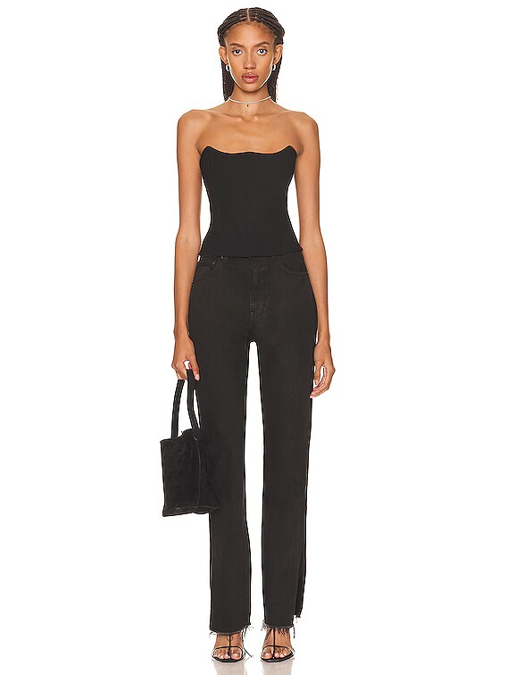 ★★ ★★ Here Black High Rise Body Slim Bootfit GRLFRND Harlow High Rise Slim Boot with Slit in Redwood