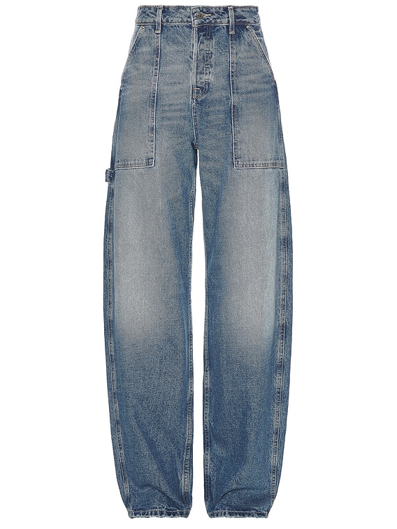 GRLFRND Paola Barrel Leg Jeans in Eaton Canyon | FWRD