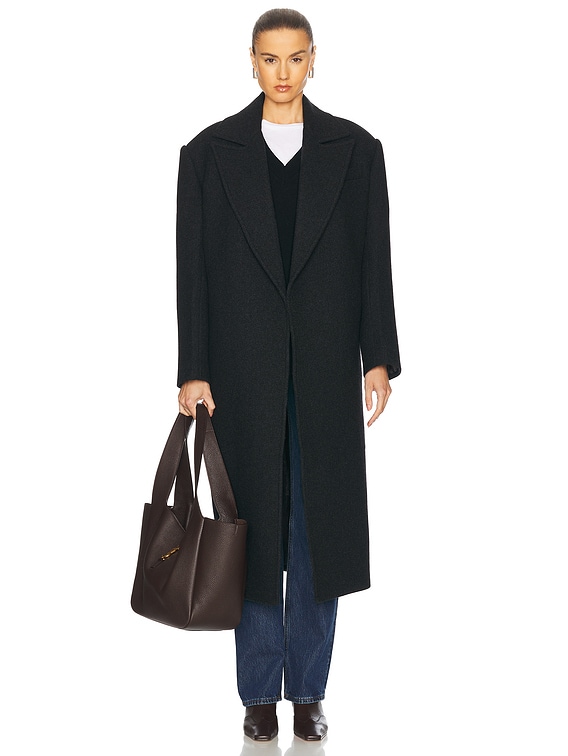 GRLFRND The Overcoat in Dark Grey | FWRD