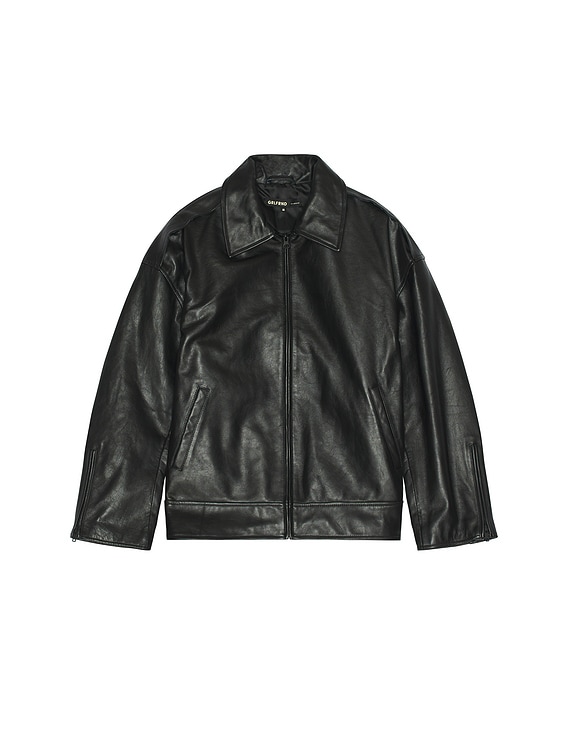 GRLFRND Alek Leather Jacket in Black | FWRD
