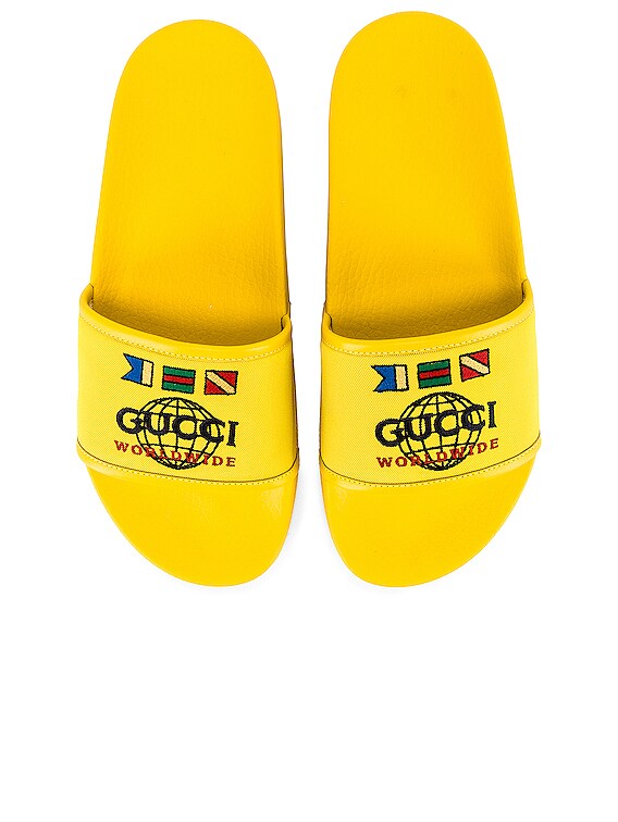 gucci slides yellow