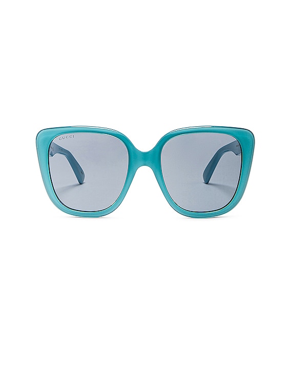 Gucci Light Blue Plastic Aviator Sunglasses - GG0262S | Yoogi's Closet