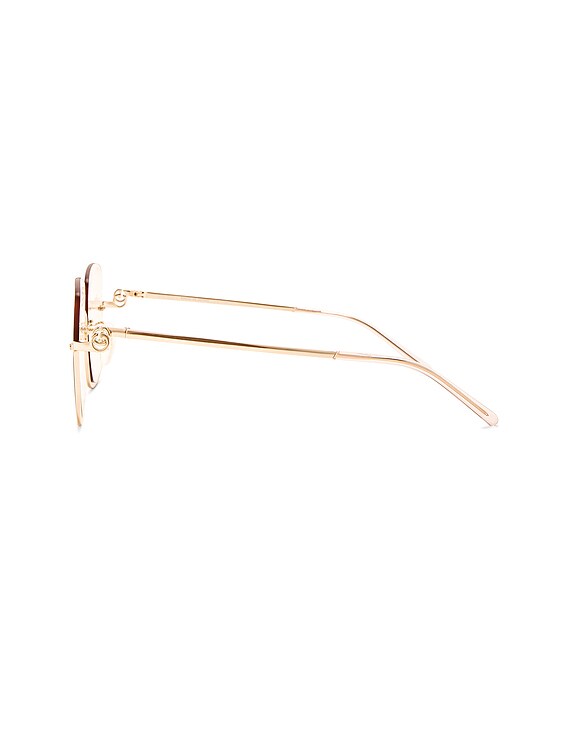 限定値下　Ops. GOUCCIA series Ｋ18YELLOWGOLD Rectangular sunglasses in yellow gold-toned metal | GUCCI® US