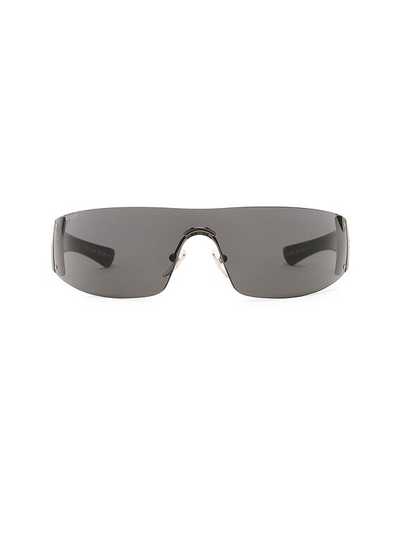Gucci GG1958S 001 Shield Sunglasses - Ruthenium/Grey Gucci GG1958S 001 Sunglasses - US main image 4