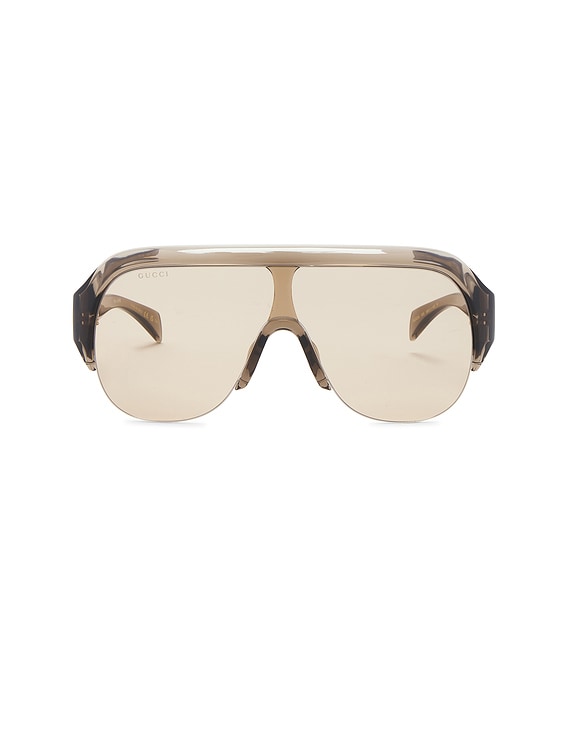 Gucci 70's Nuances Mask Sunglasses in Brown | FWRD