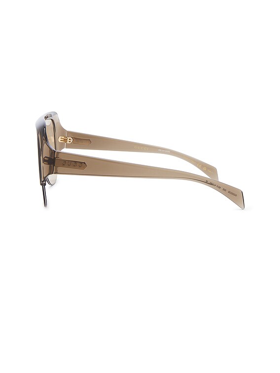 Gucci 70's Nuances Mask Sunglasses in Brown | FWRD