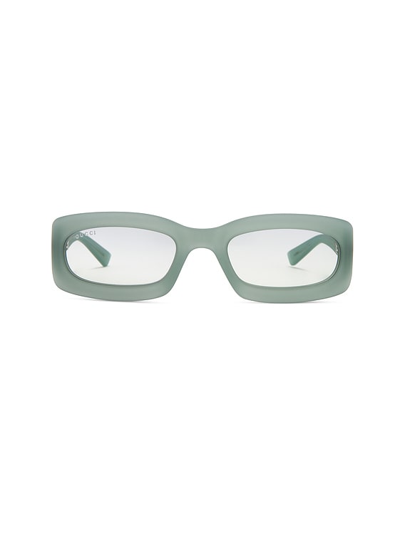 Gucci GG1786S 005 Sunglasses Light Green Rectangle Frame, Blue/Green Lenses Gucci GG1786S 005 Matte Milky Light Green/Light Blue to  main image 2