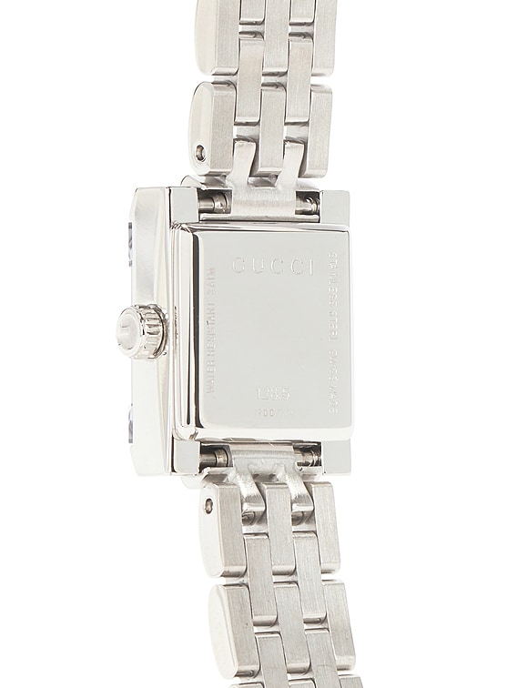 Gucci G Frame Watch in Stainless Steel & Pink | FWRD
