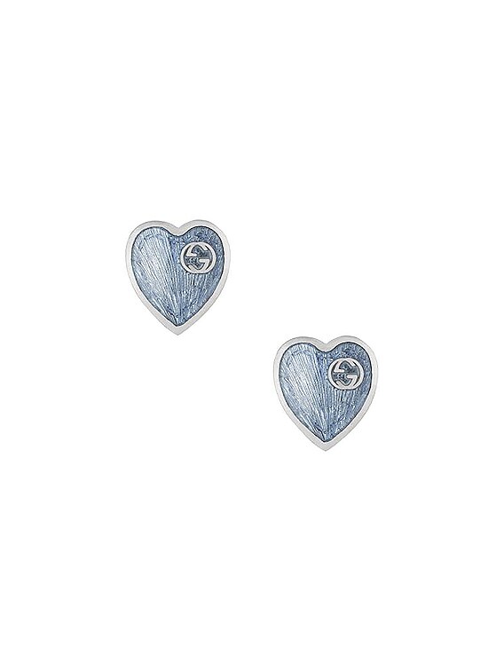 Gucci XS Heart Earrings in Silver 
