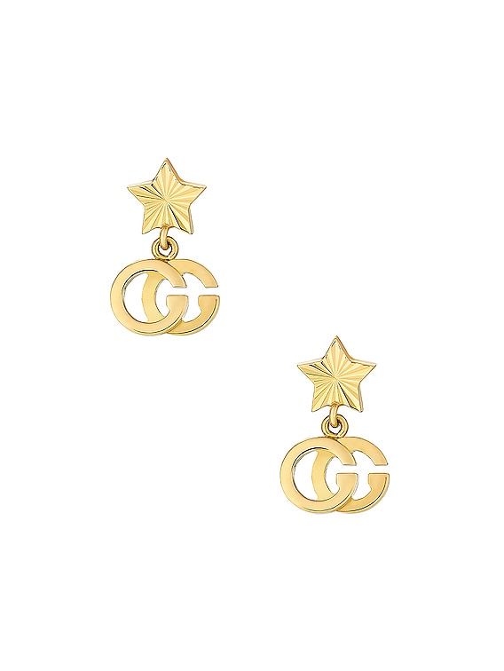 GG Running 18k Earrings In Yellow Gold With Star Studs | GUCCI® US