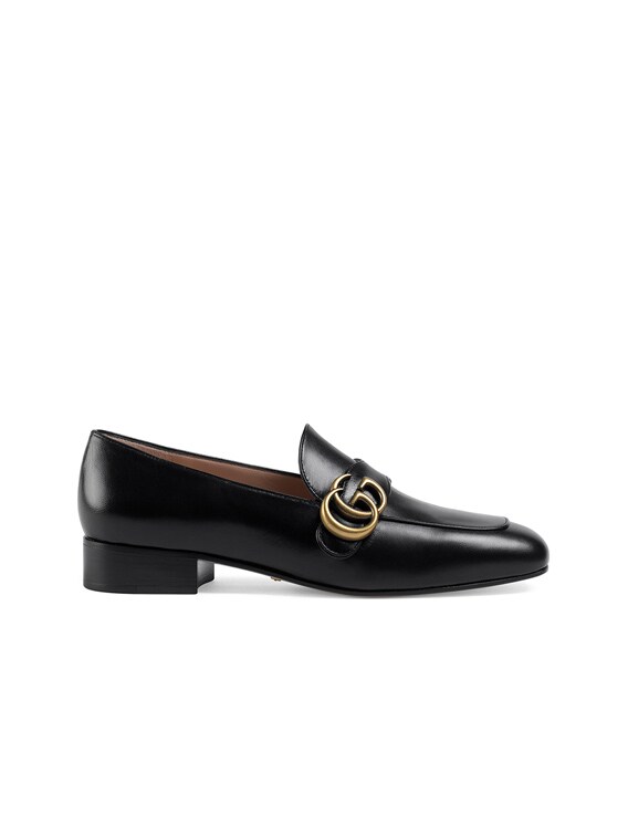 Gucci Double G Leather Loafer, Black Gucci Double G Leather Loafer – Bluefly main image 4