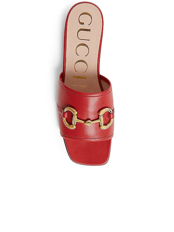 Gucci Deva Slides in Red Blood FWRD