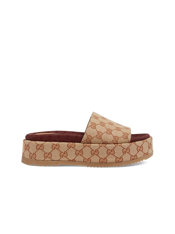 Gucci GG Platform Sandals in Beige | FWRD