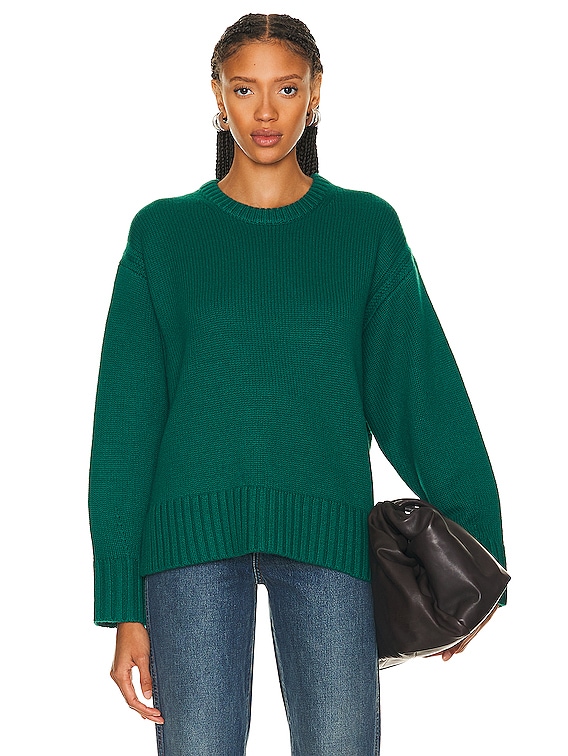 Guest In Residence Cozy Crew Sweater in Forest