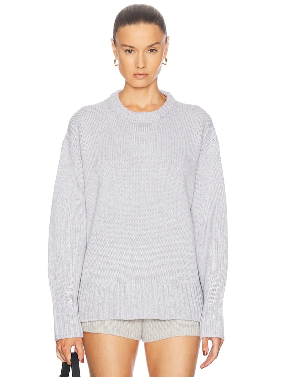 Guest In Residence Cozy Crew Cashmere Sweater in Stone | FWRD