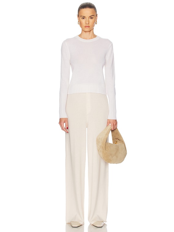 Shrunken Crew Cashmere Sweater