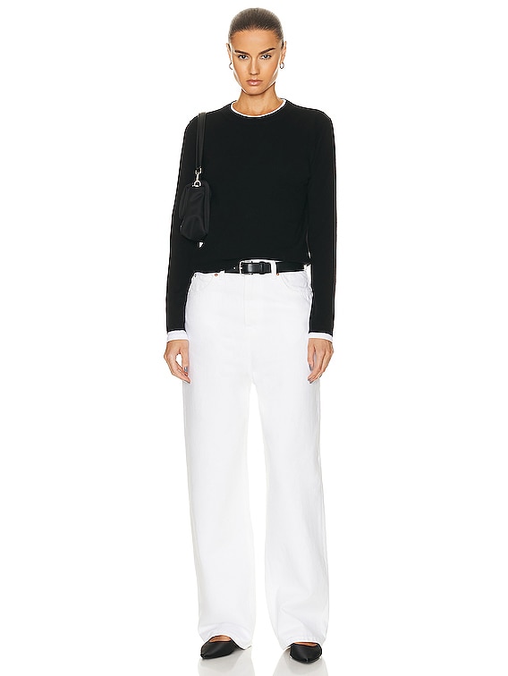 Shrunken Crew Cashmere Top