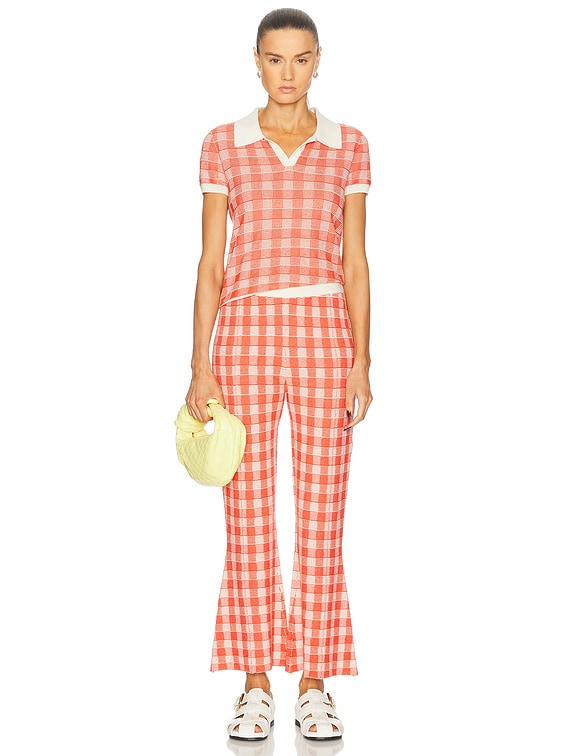 Gingham Shrunken Polo