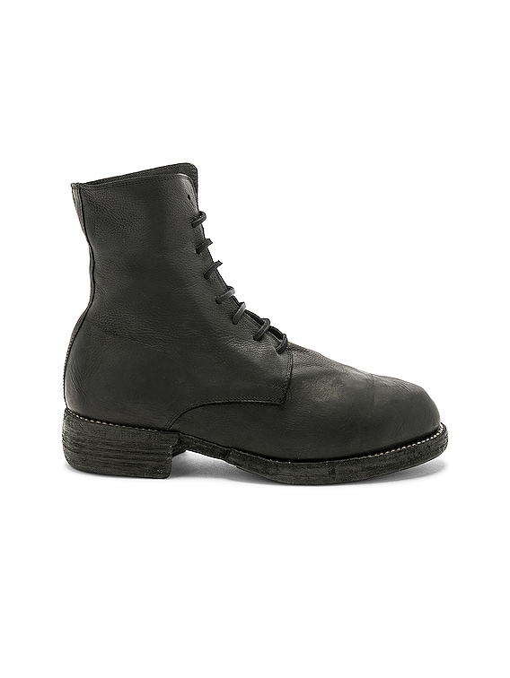 Guidi Leather Lace Up Boots in Black | FWRD