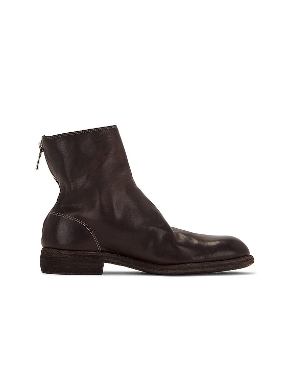 Guidi Back Zip Boot Full Grain Leather in Brown | FWRD