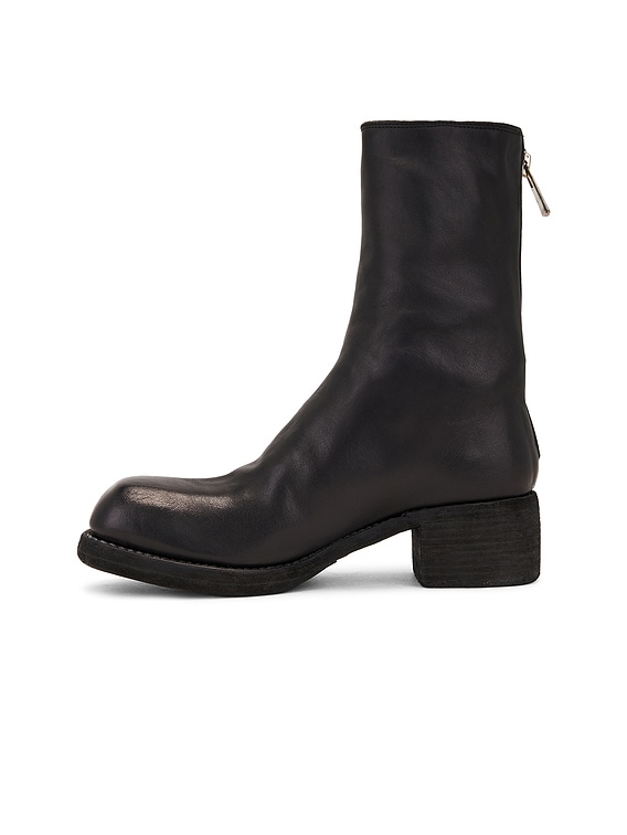 Guidi 9088 Square Toe Back-Zip Boot in Black | FWRD