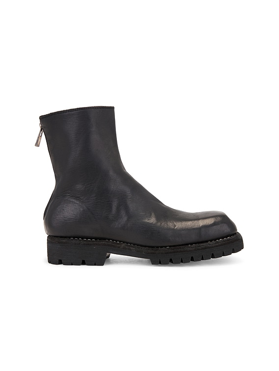 GUIDI 79086V サイズ42 (26.5〜27) Guidi 79086V - Square toe back zip boots, Black / Full Grain