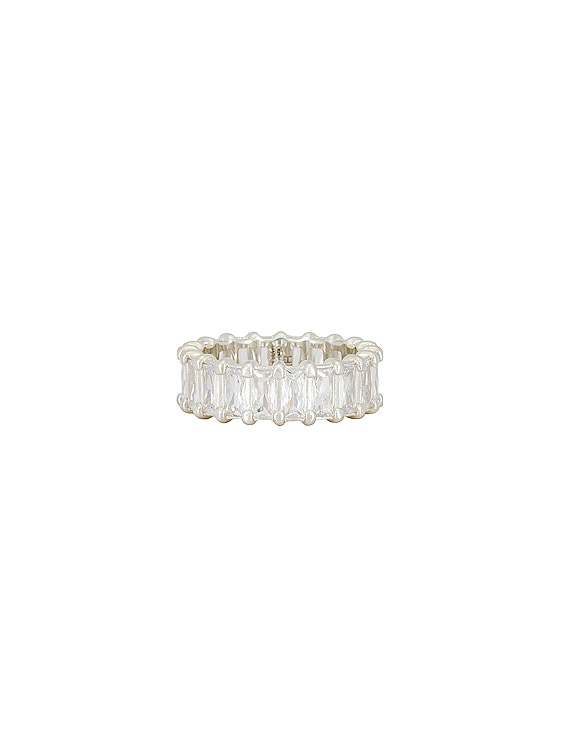 Hatton Labs Baguette Eternity Ring in White | FWRD