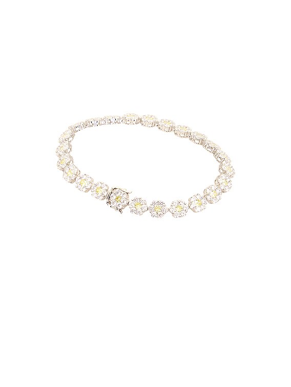 Hatton Labs Daisy Tennis Bracelet in Silver | FWRD Hatton Labs Daisy Tennis Bracelet in Silver | FWRD