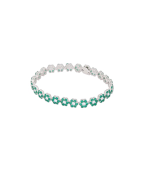 Hatton Labs Daisy Tennis Bracelet in Green | FWRD Hatton Labs Daisy Tennis Bracelet in Green | FWRD