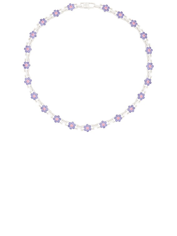 (SALE)(ハットン研究所)ピンクデイジーパールチェーンシルバー Childrens Sterling Silver Pink Pearl Daisy Flower Necklace