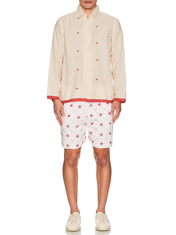 HARAGO ショートパンツ - Off White | FWRD HARAGO ショートパンツ - Off White | FWRD