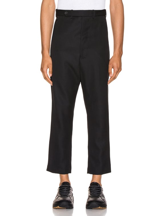 品質保証 Haider Black Miles in Trousers Crotch Low Cropped Ackermann パンツ
