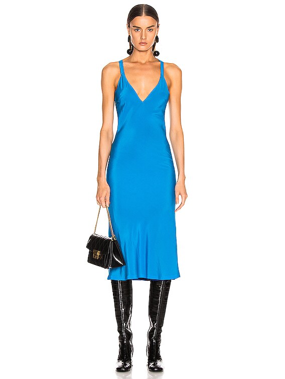 Haider Ackermann Camisole Dress in Sophora Blue | FWRD Haider Ackermann Camisole Dress in Sophora Blue | FWRD