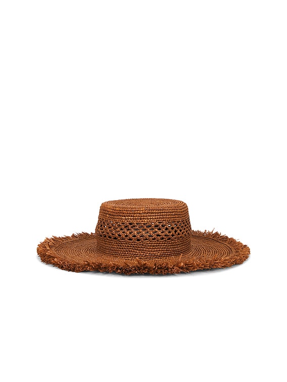 Helen Kaminski Ivy Raffia Boater Hat in Nutshell | FWRD display picture 2