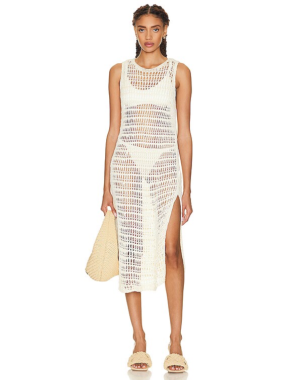 HAIGHT. X Mari Giudicelli Knit Daniela Dress in Off White | FWRD