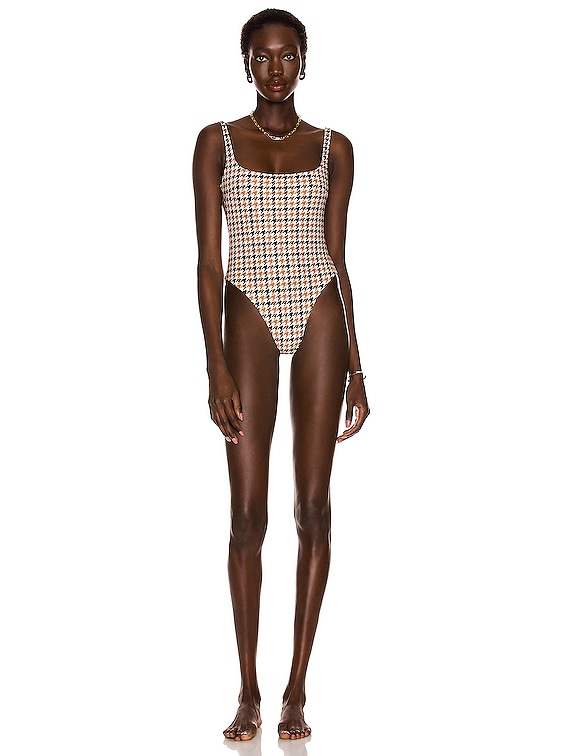 HAIGHT. Thidu Swimsuit in Plaid Poule FWRD