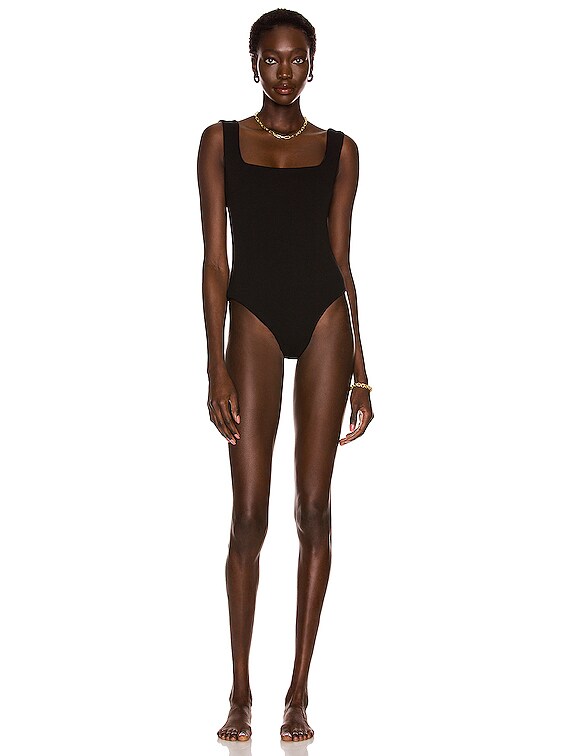 HAIGHT. Crepe Brigitte Swimsuit in Black FWRD