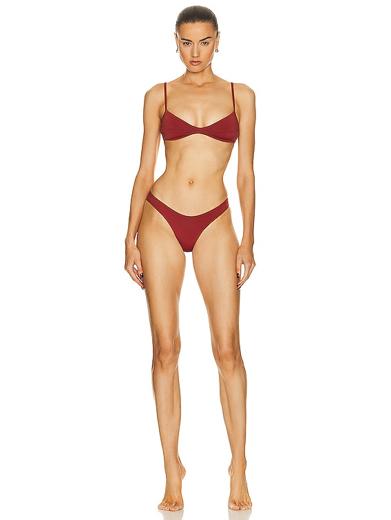 HAIGHT. Monica Bikini Top in Bordeaux | FWRD